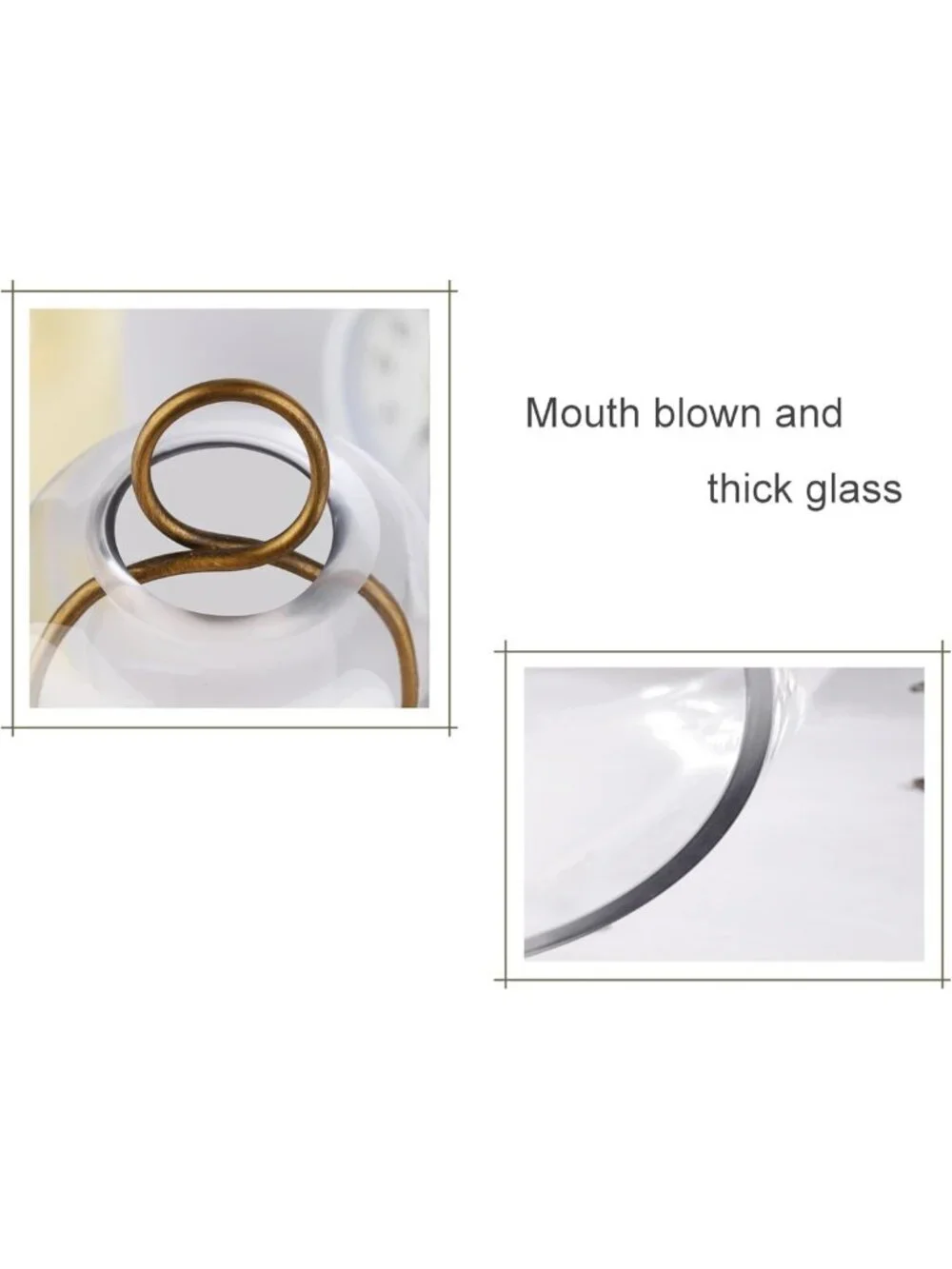 Versatile Metal Candle Holders with Glass Dome - Industrial Farmhouse Decor (Set